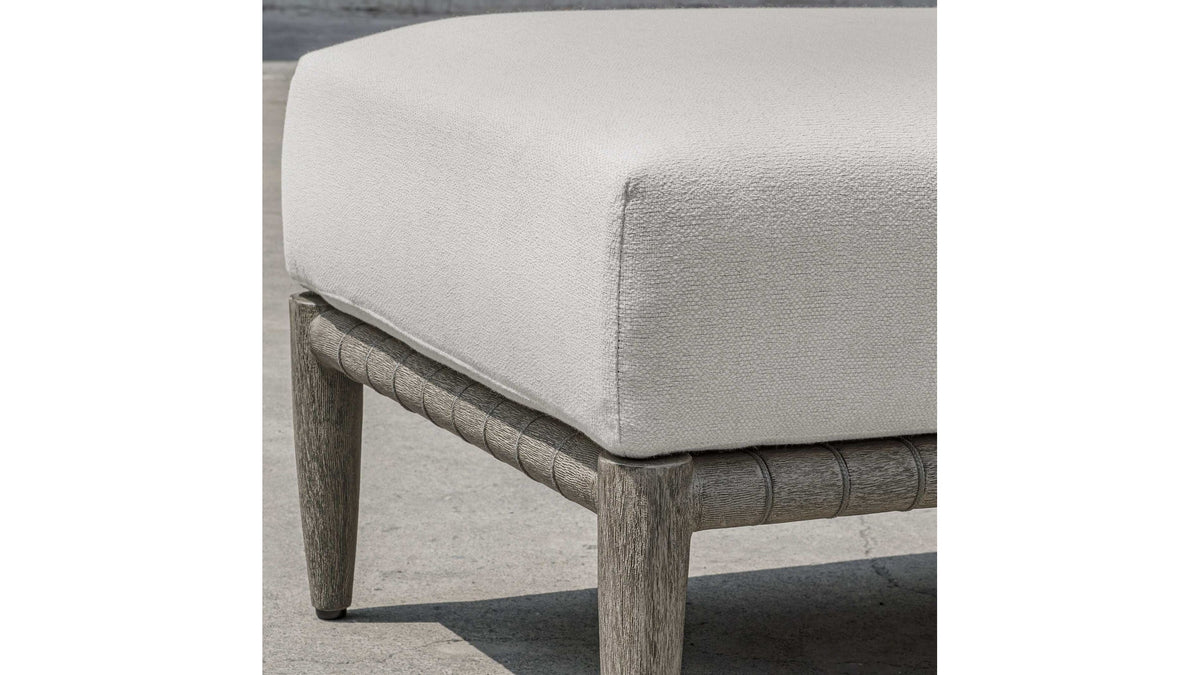 Borneo - Cushion Outdoor Ottoman - White