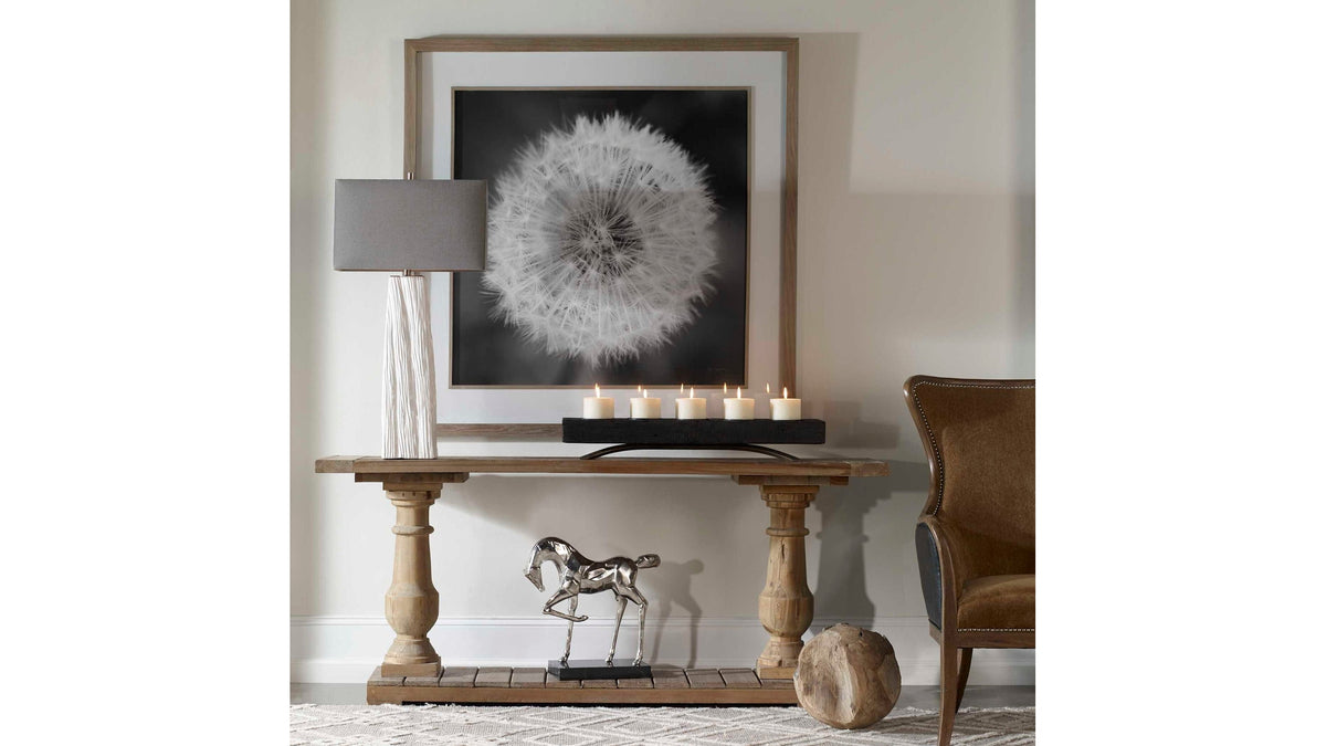 Dandelion Seedhead - Framed Print - Black