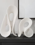 Silent Wave - Sculptures (Set of 2) - White