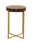 Marilee - Accent Table - Vibrant Red / Sleek Brushed Gold