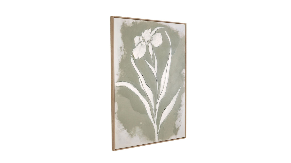 Serene Botanical I Framed Canvas - Beige