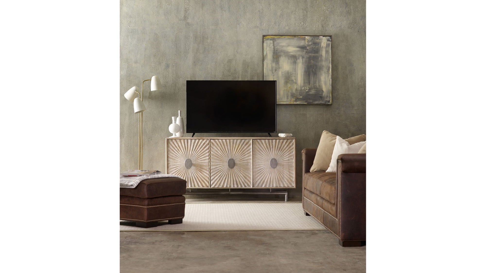 Melange - 68" Entertainment Console - Beige