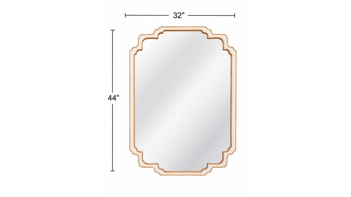 Wilmot - Wall Mirror - Cream / Antique Gold Leaf