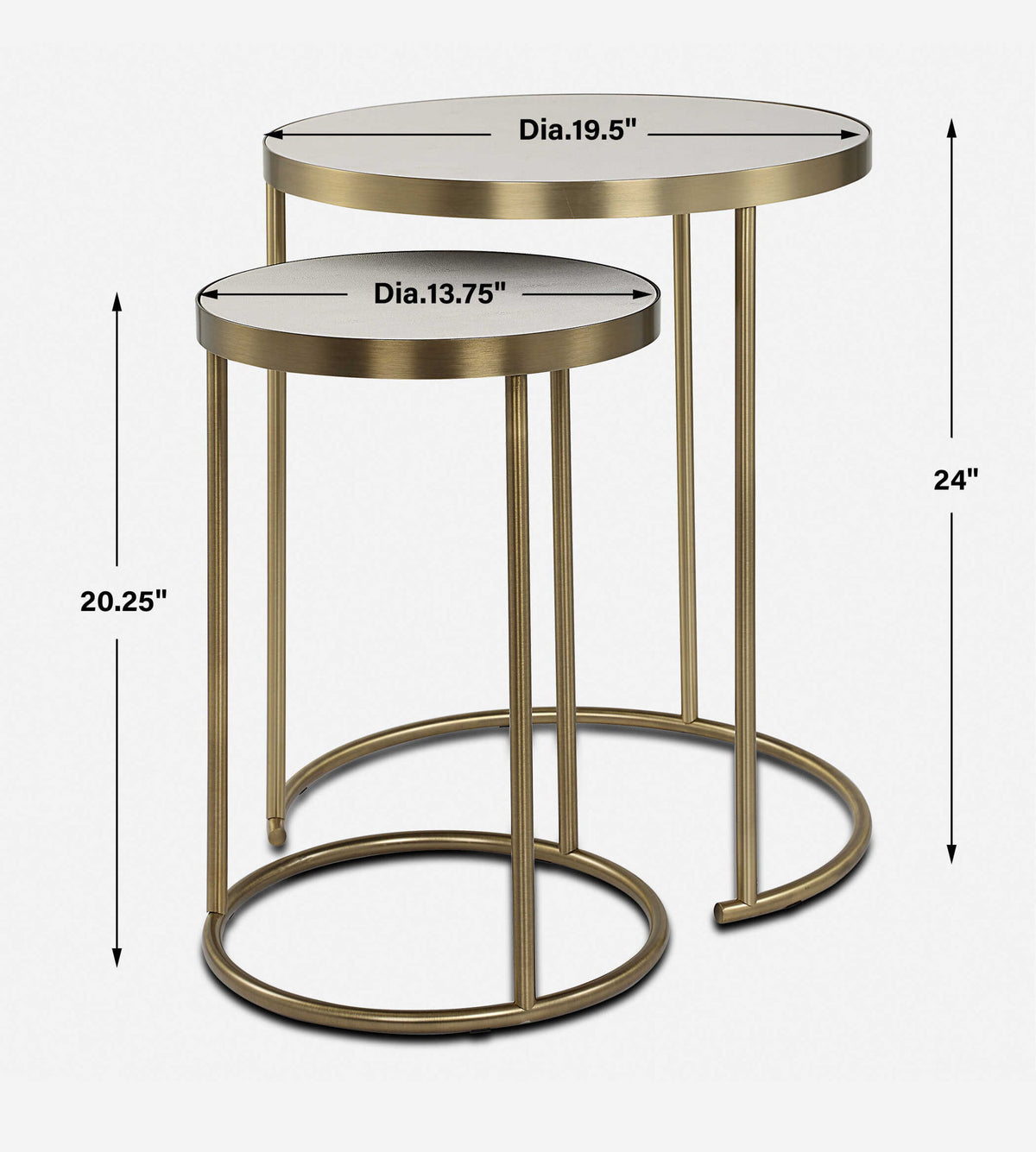 Aragon - Nesting Tables (Set of 2) - White