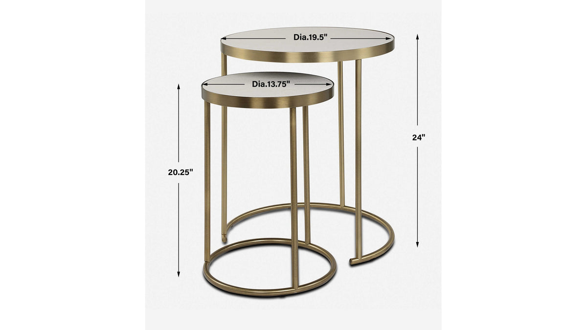 Aragon - Nesting Tables Set of 2 - White