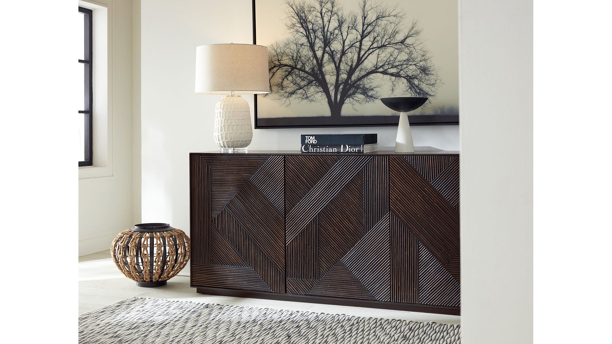 Retreat - Entertainment Credenza - Dark Brown
