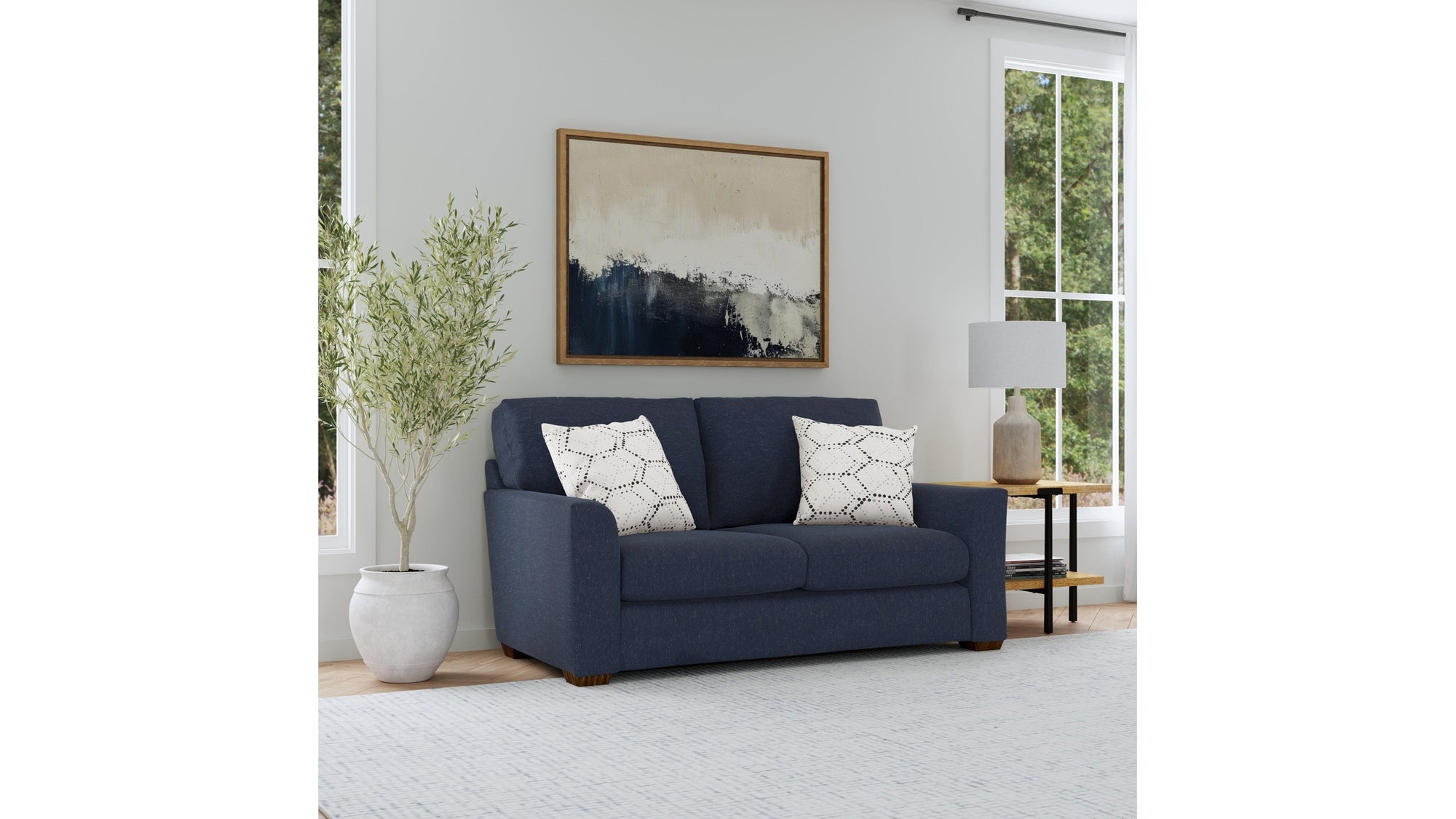 Corazon - Fabric Stationary Loveseat
