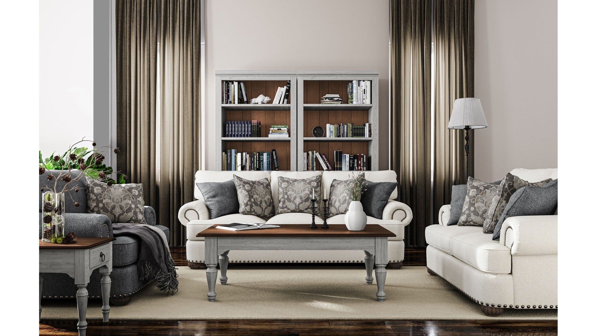 Patterson - Fabric Sofa, Nailhead Trim