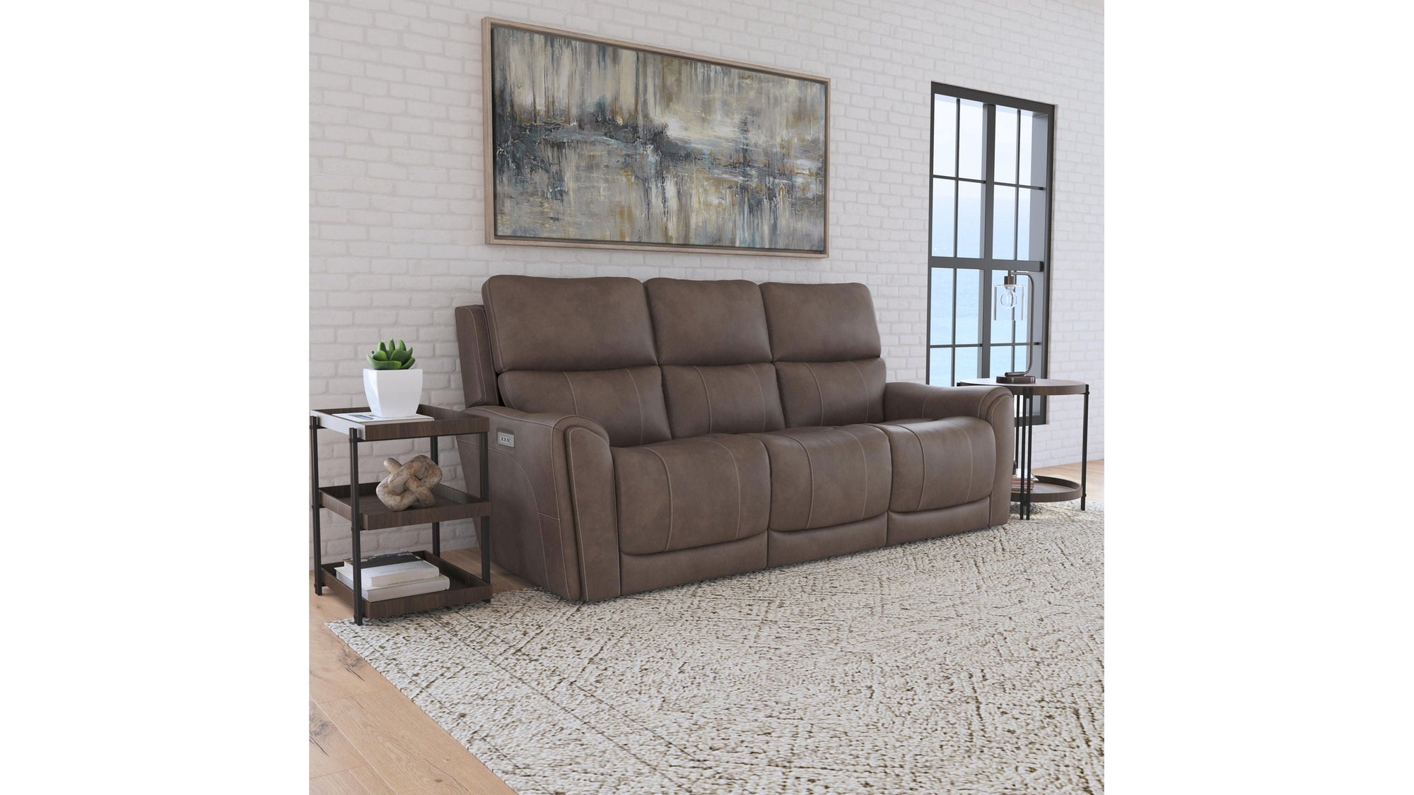 Carter - Power Reclining Sofa With Console &amp; Power Headrests &amp; Lumbar