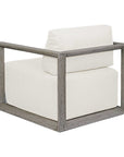 Remsen - Outdoor Lounge Chair - Dark Gray / White