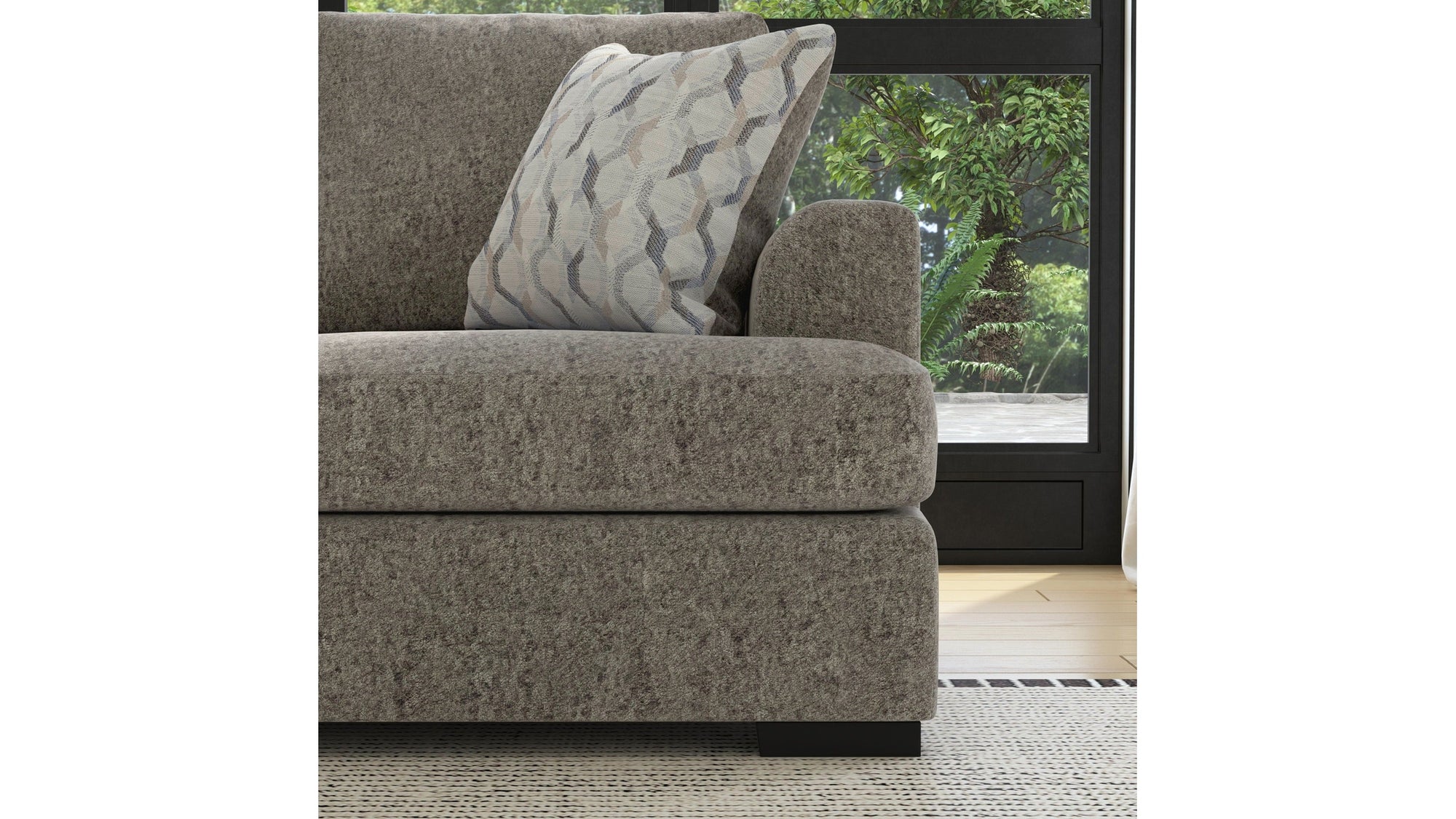 Willow - Fabric Stationary Extra Large Two-Cushion Sofa