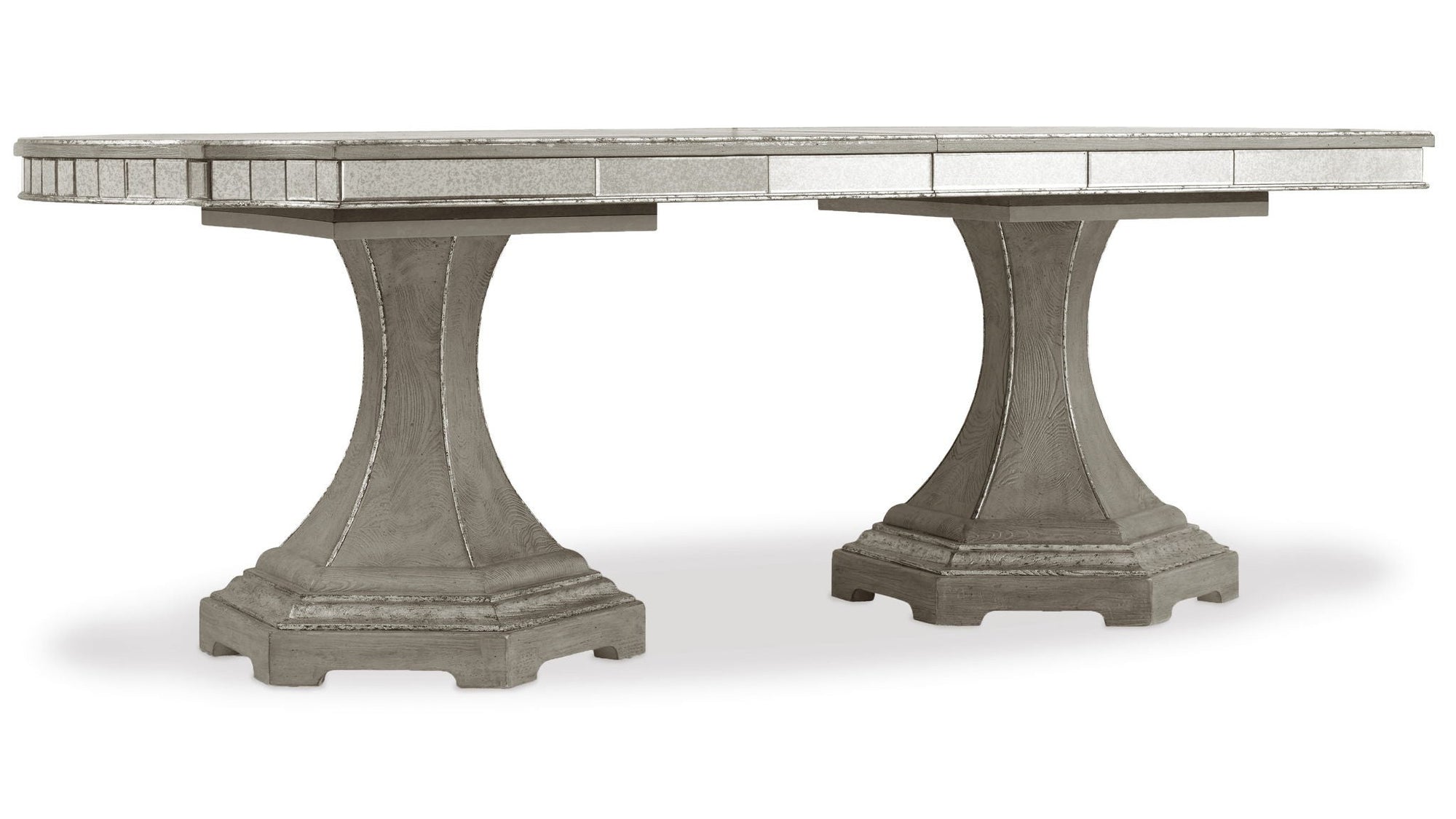 Sanctuary - Rectangle Dining Table With 2-20" Leaves - Pearl Silver