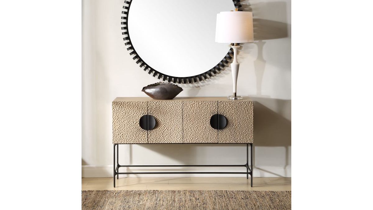 Lunar - 4 Door Elm Wood Cabinet