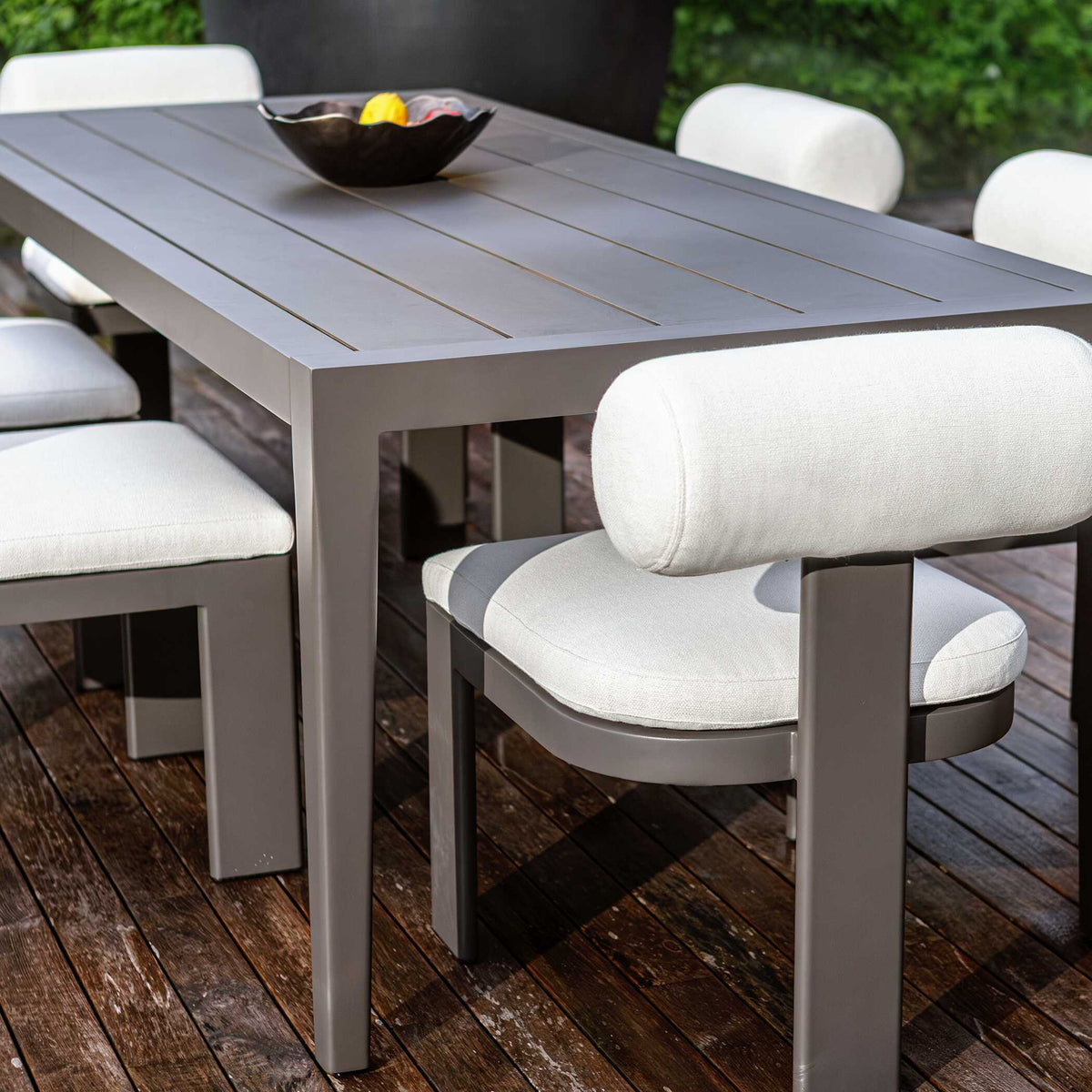 Polanco - Outdoor Aluminum Dining Table - Black