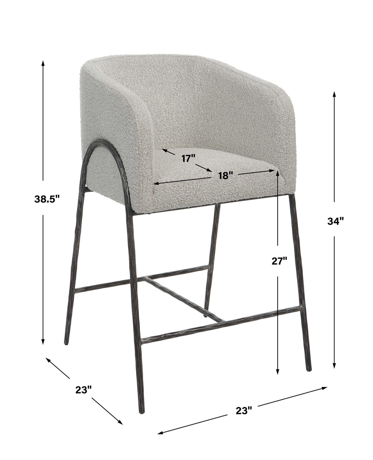 Jacobsen - 27" Counter Stool - Gray