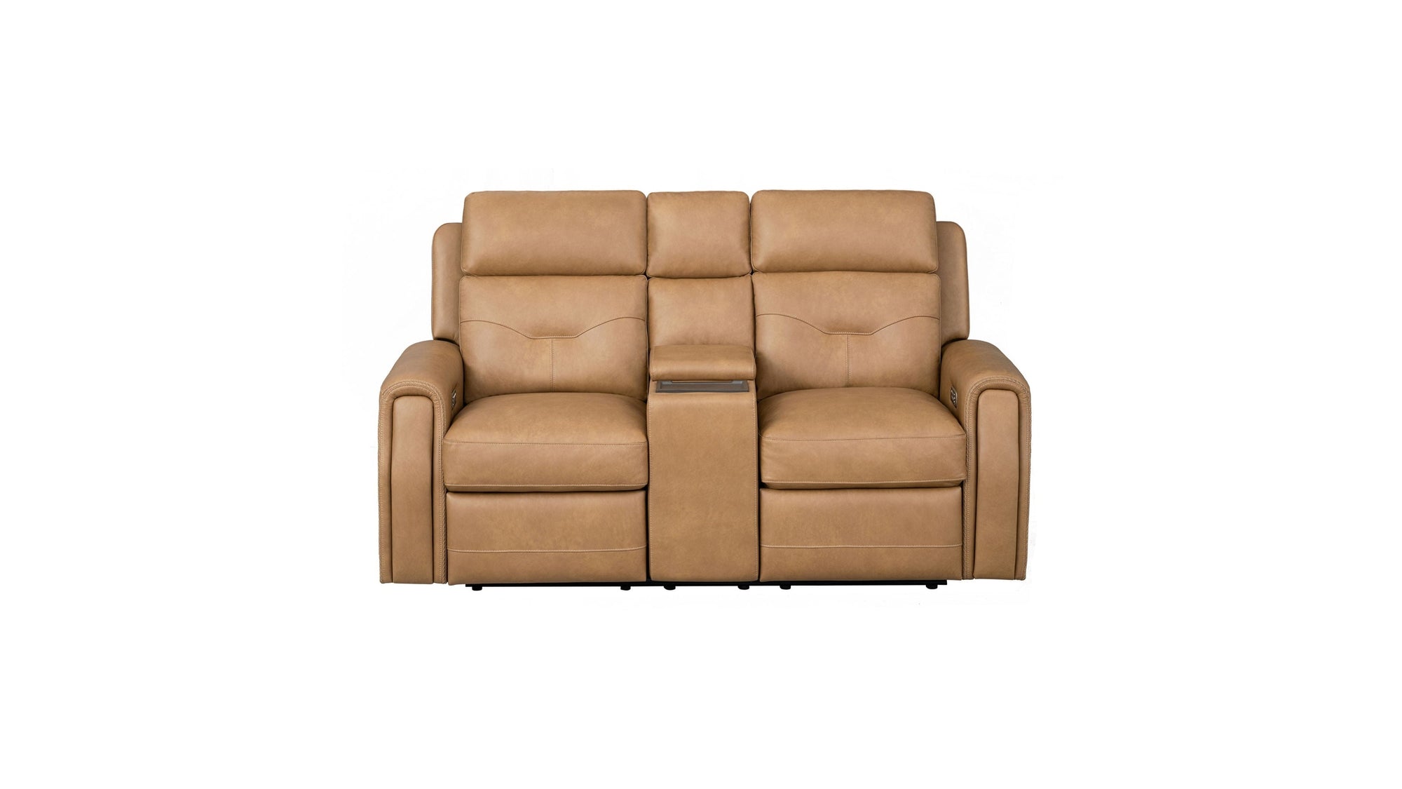 Felix - Power Reclining Loveseat With Console, Power Headrest, Lumbar, Heat & Massage