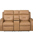 Felix - Power Reclining Loveseat With Console, Power Headrest, Lumbar, Heat & Massage