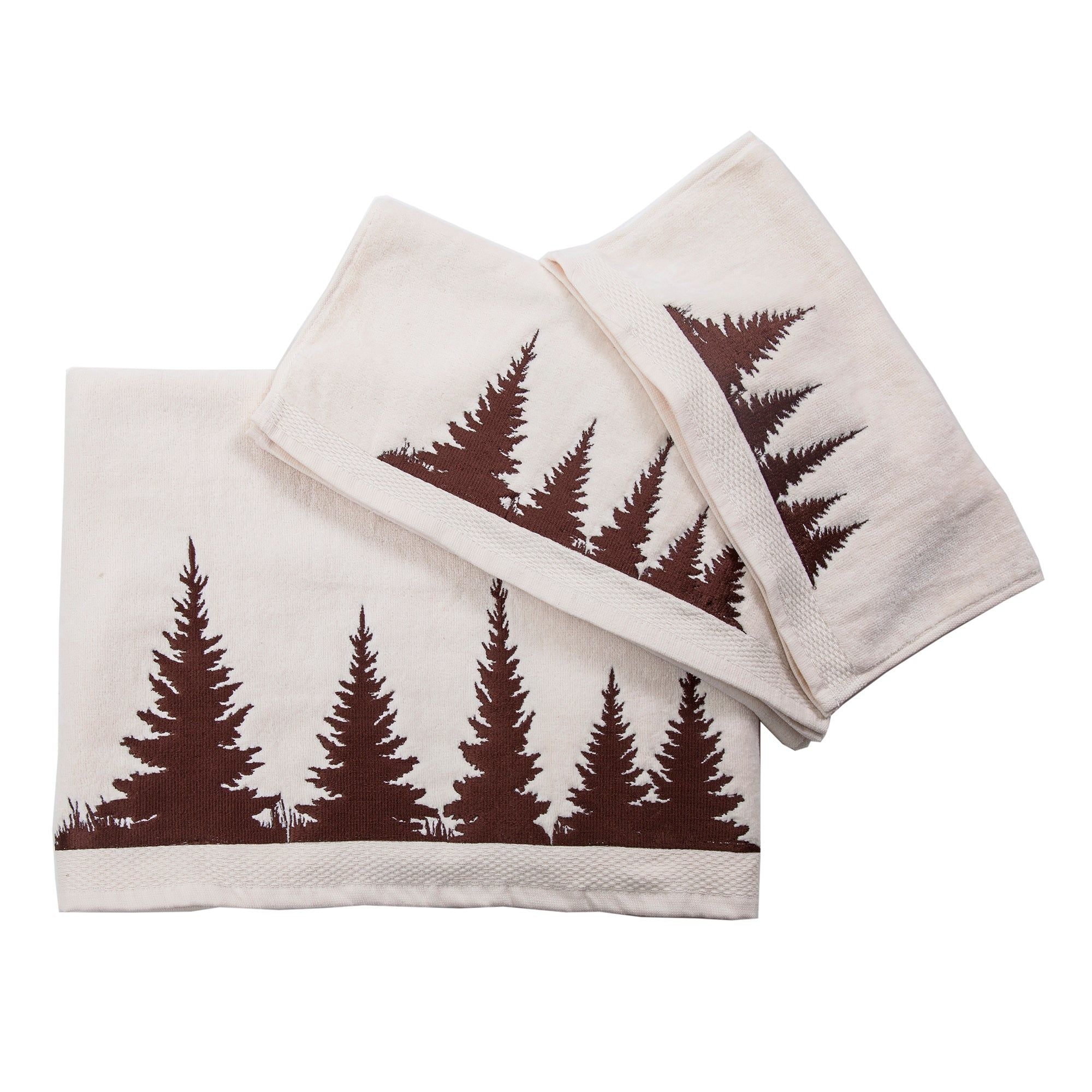 Clearwater Pines - Towel Set (Set of 3), 2 Per Carton - Cream