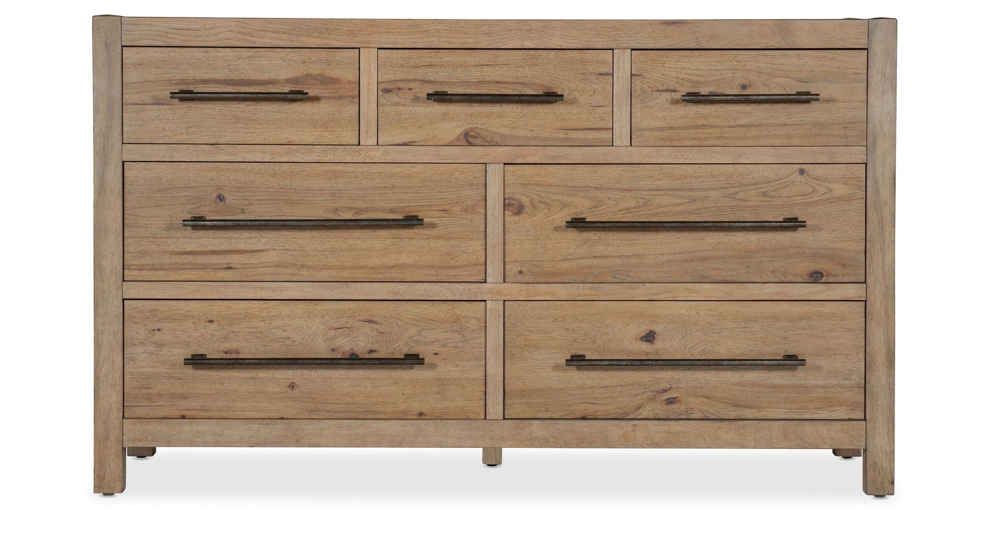 Vineyard Row - Seven-Drawer Dresser - Light Brown