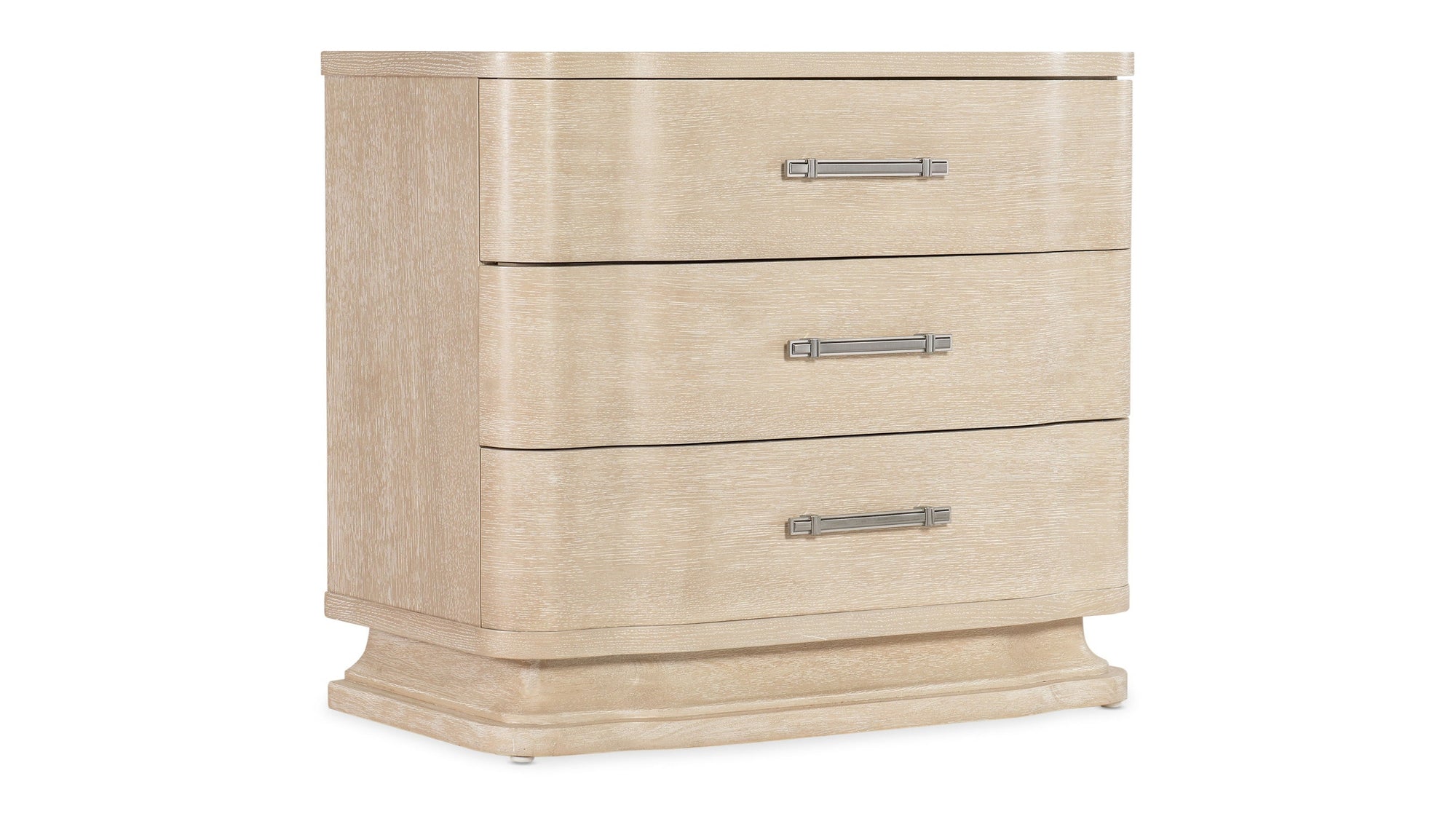 Nouveau Chic - Three Drawer Nightstand - Light Brown