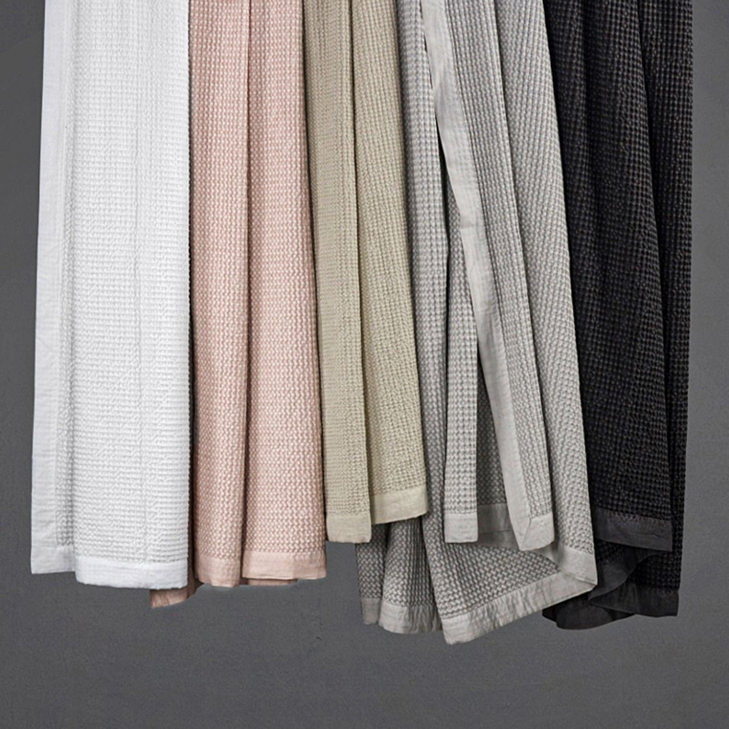 Stonewashed Cotton Waffle Weave - Twin Coverlet - Blush
