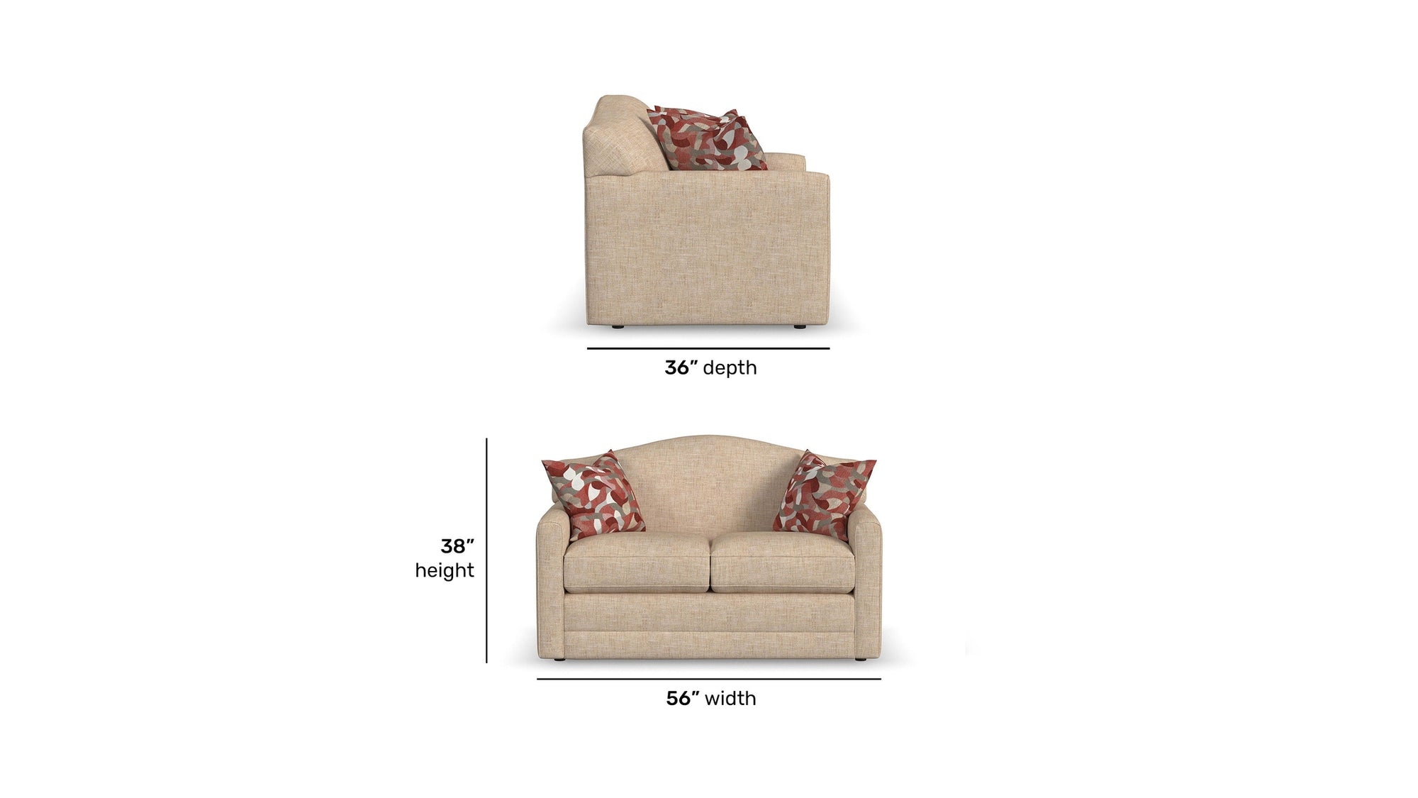Aggie - Fabric Loveseat