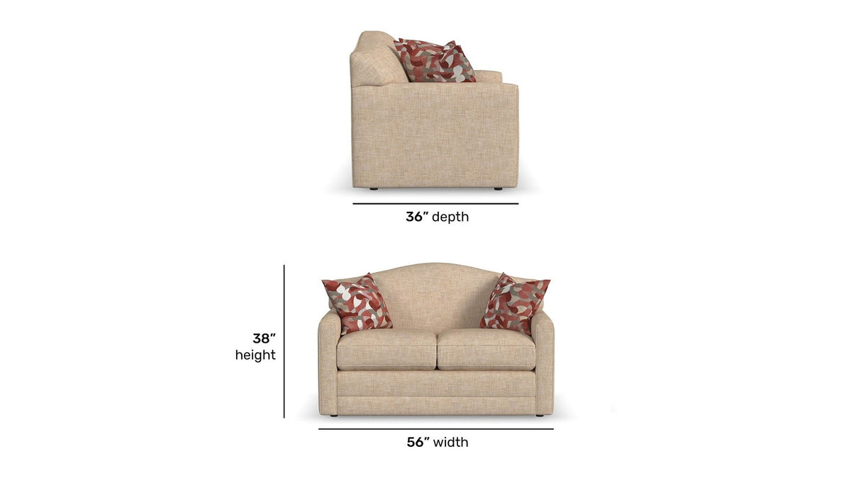 Aggie - Fabric Loveseat