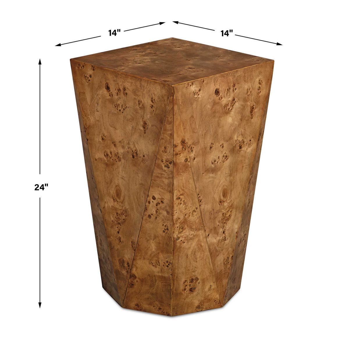Hughes - Geometric Accent Table - Dark Brown