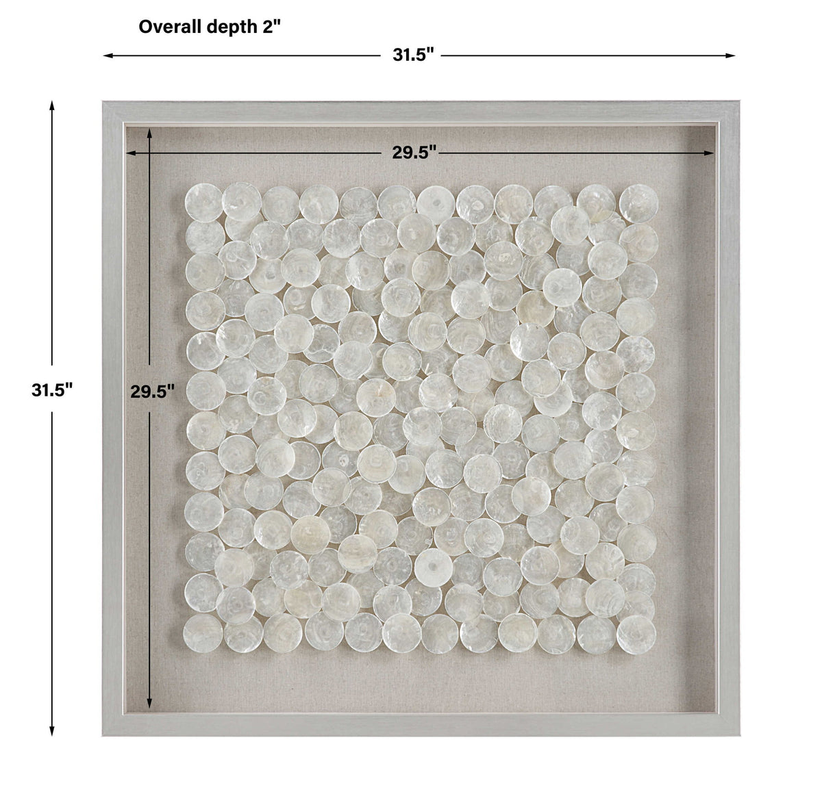 Roxas - Capiz Shell Shadow Box - Silver