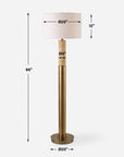 Knox - Travertine Floor Lamp
