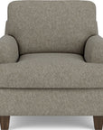 Moxy - Fabric Arm Chair, T-Shaped Seat Cushion, Curved Sock Arms