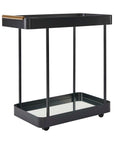 Vesper - Iron Bar Cart - Black / Brass