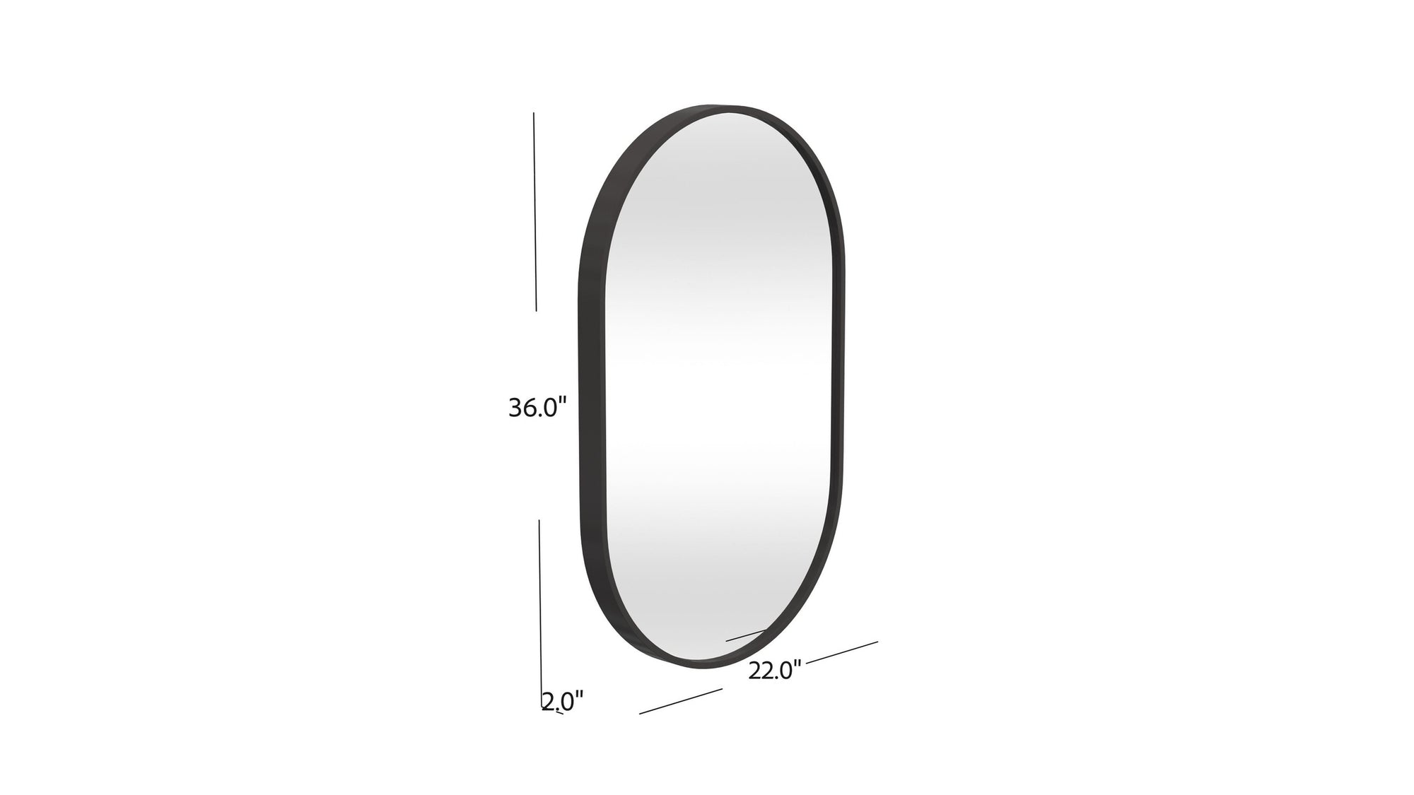 Oval - Wall Mirror - Black