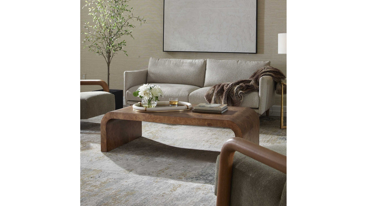 Carraway - Burl Wood Coffee Table - Woodtone