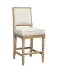 Sara - Counter Stool - White / Light Brown