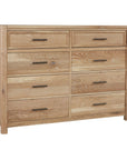 Crafted Oak - Dresser 8 Drawers