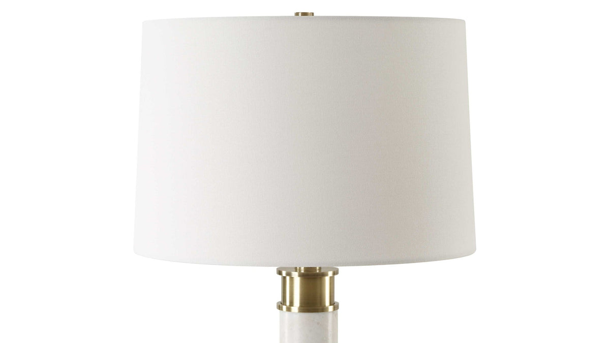 Plinth - White Marble Table Lamp