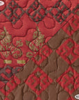 Rushmore - Full/Queen Reversible Quilt Set (Set of 3) - Red / Brown