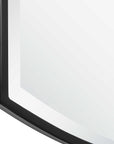 Shield - Shaped Iron Mirror - Black
