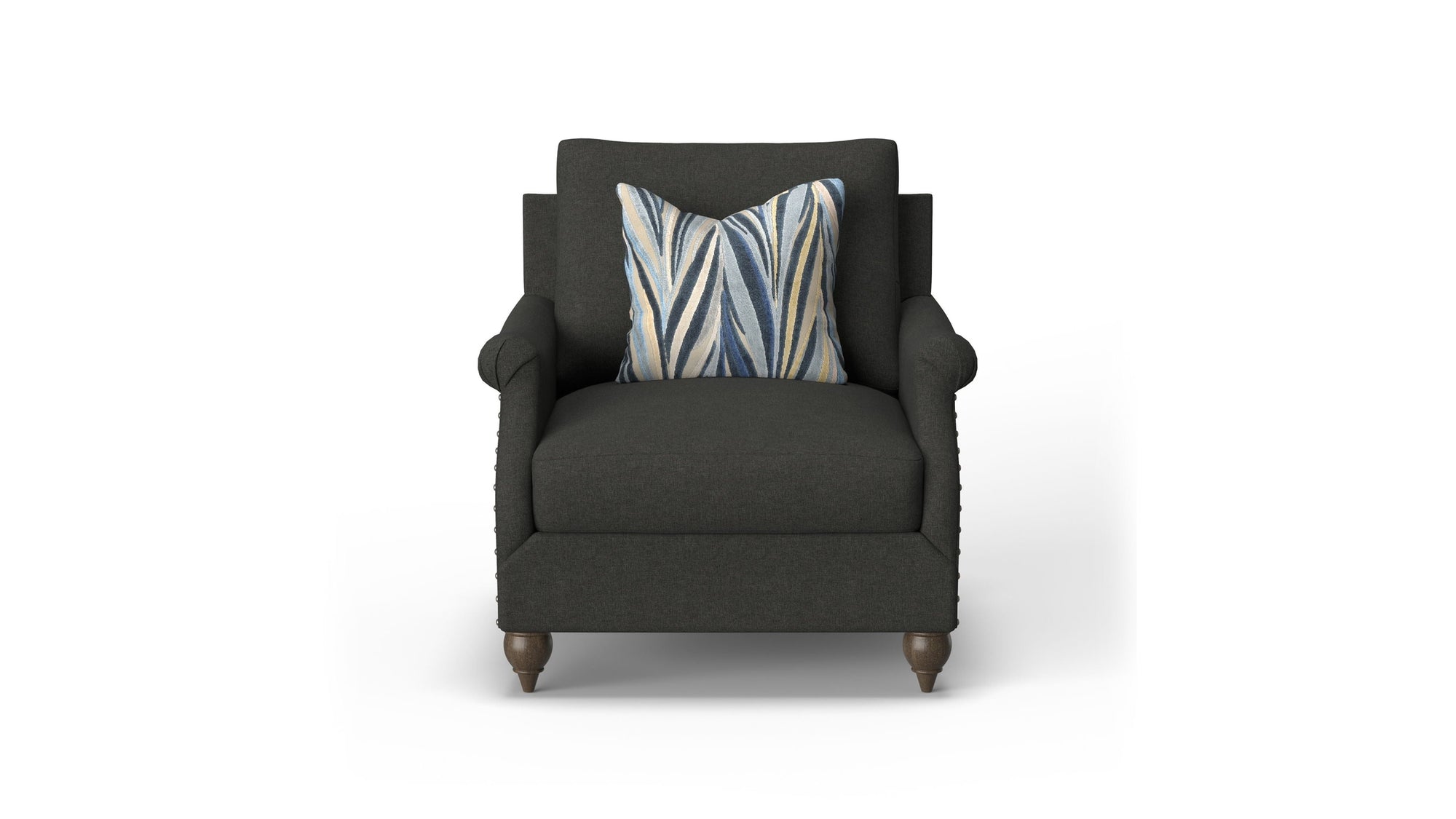Veda - Fabric Chair With Nailhead Trim
