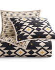 High Desert - King Reversible Quilt Set (Set of 3) - Black