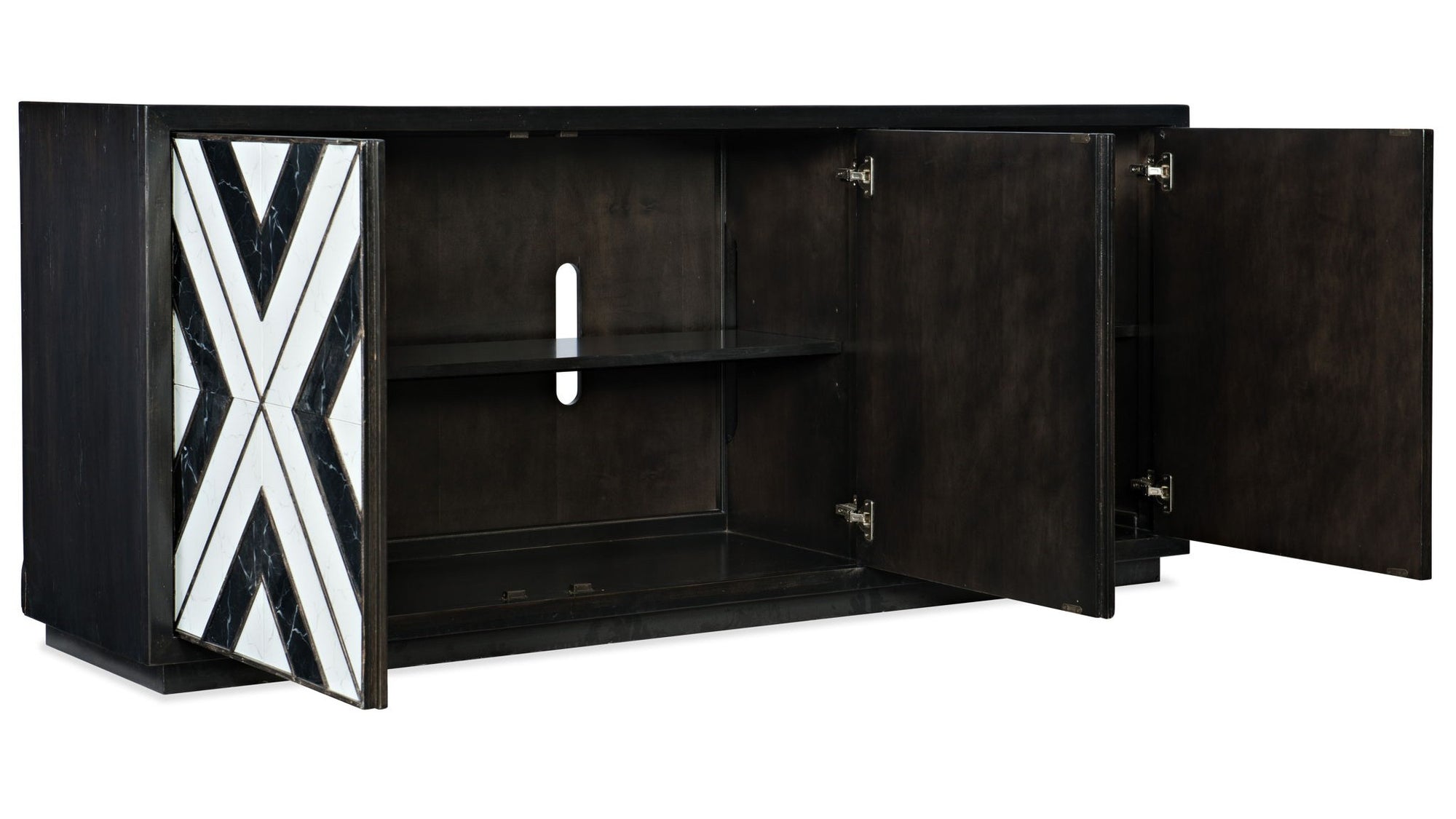 Sanctuary 2 - Noir Et Blanc Entertainment Console