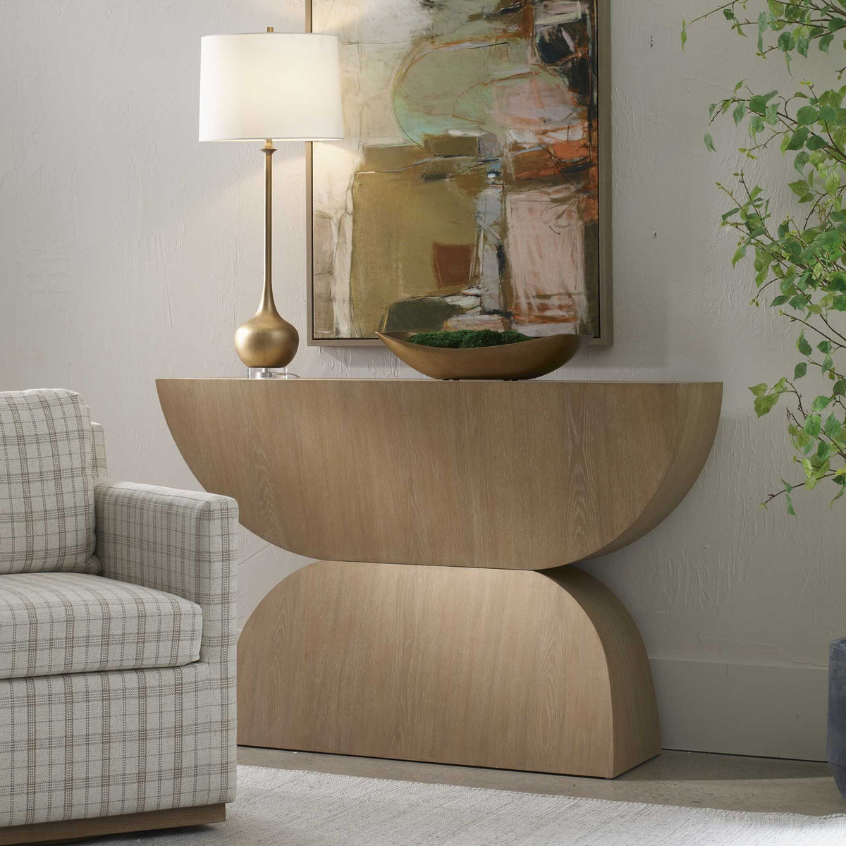Ciano - Modern Wood Console Table - Woodtone