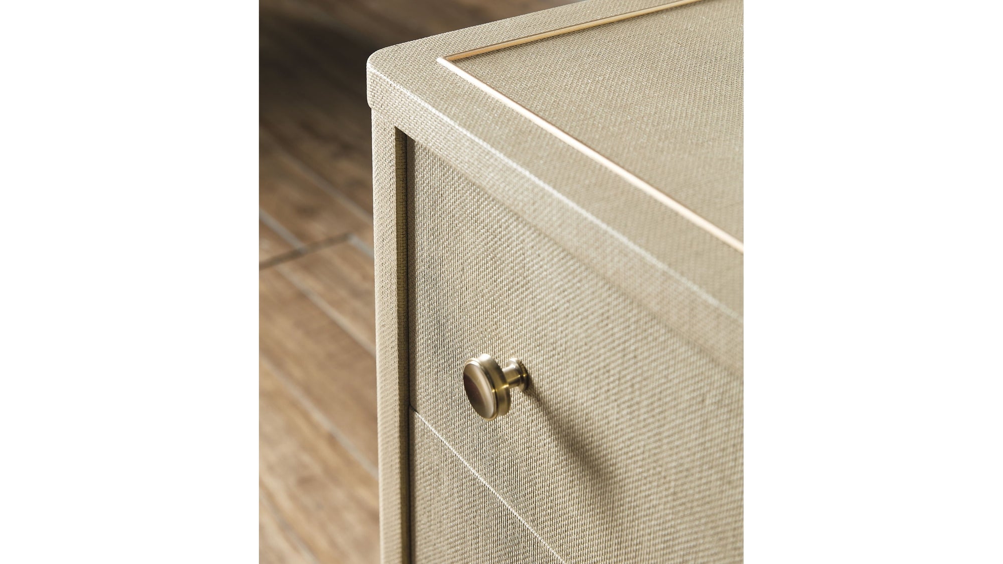 Archives - Raffia Three-Drawer Chest - Beige