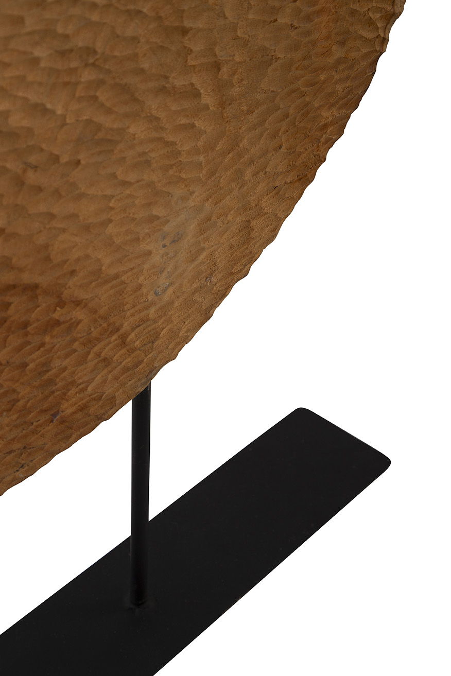 Teak Sculpture Set (Set of 2) - Dark Brown