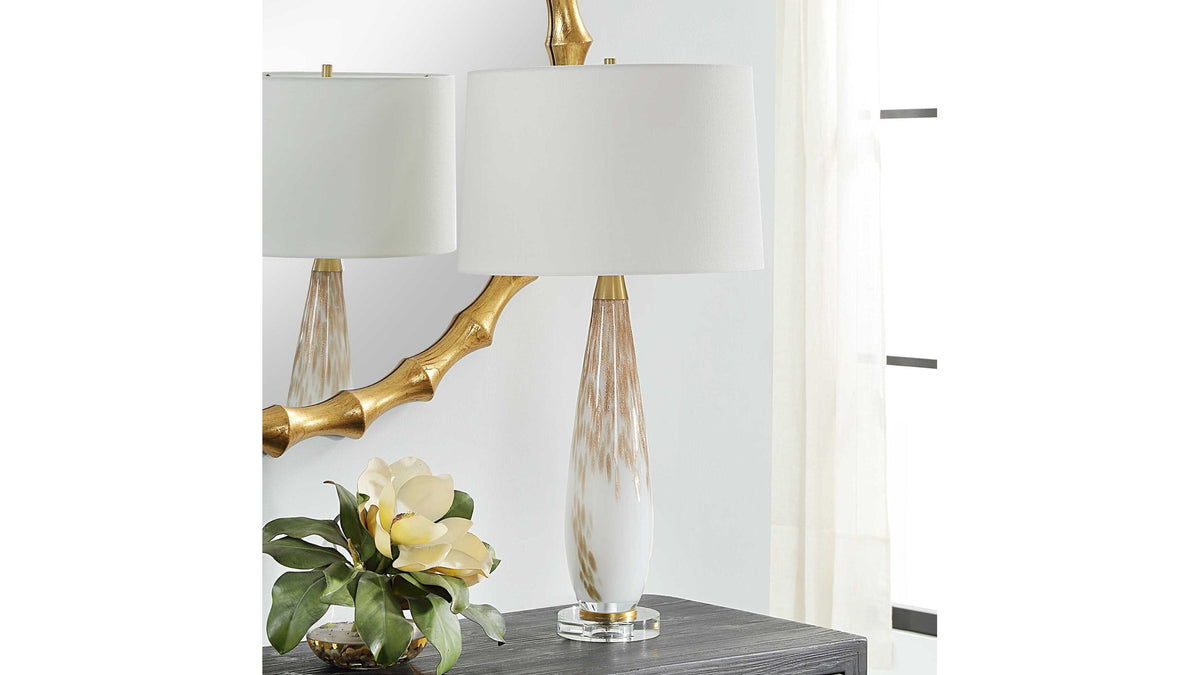 Lyra - Table Lamp - White &amp; Gold