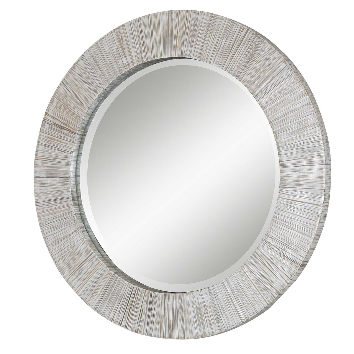 Repose - Round Mirror - Whitewash
