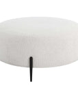 Arles - Large Plush Ottoman - White