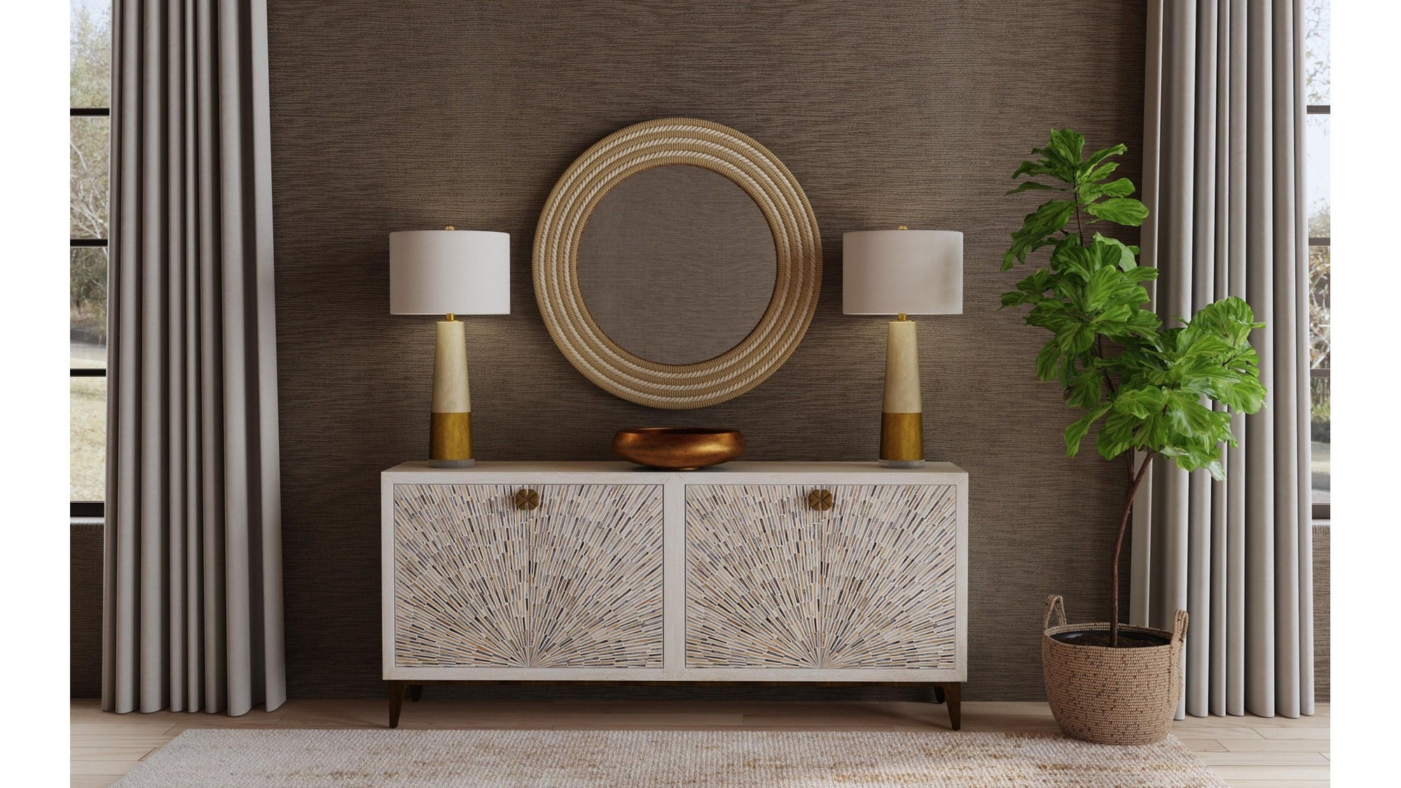 Astern - Wall Mirror - Beige