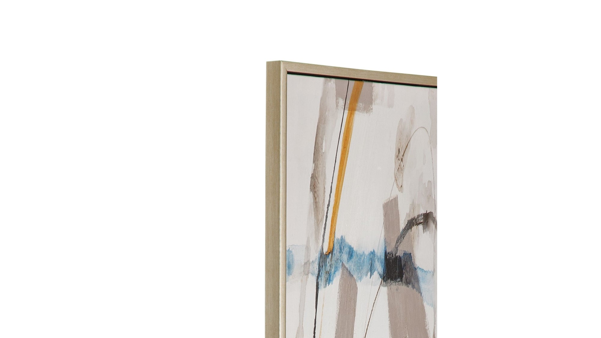 Framed Canvas Tranquil Flow - Gold